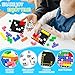 STEM Puzzle Game The Brain Square With 160000+ Solutions Pattern Matching Blocks Brain Teaser Toy Roll Dice & Race Your Opponent to Fill Grid Travel Game for Kids & Teens Back To School Birthday Gift
