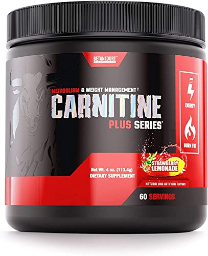 Betancourt Nutrition Carnitine Plus Metabolism & Weight Management Powder | L-Carnitine Blend for Energy & Recovery | 60 Servings (Strawberry Lemonade)