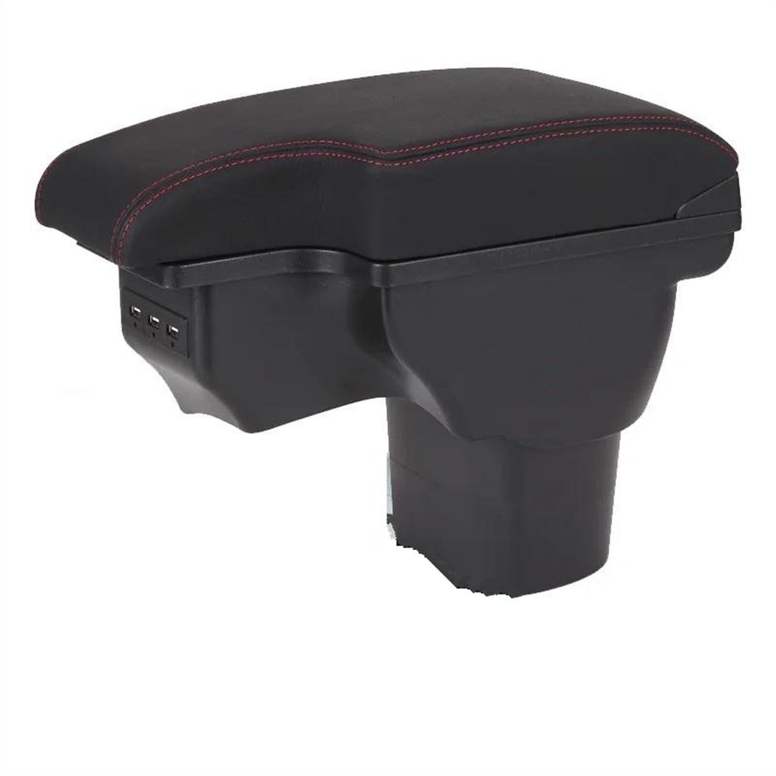 NOHEEU Armrest Box Car 2010-2019 Accessories Interior Details Storage Retrofit Parts For Juke(B1 Black red Corium)