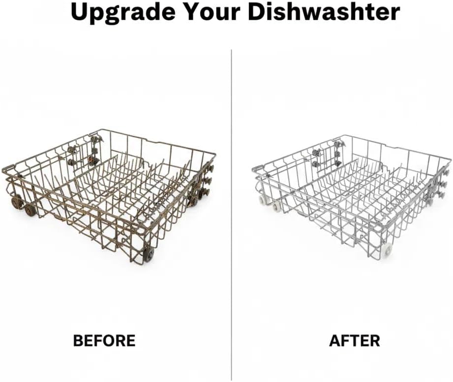 DD82-01384A Lower Dishrack Assembly for Samsung Dishwashers – Compatible with OEM DD81-02295A, Replacement for DW80 Series, 22.5” x 20.5”