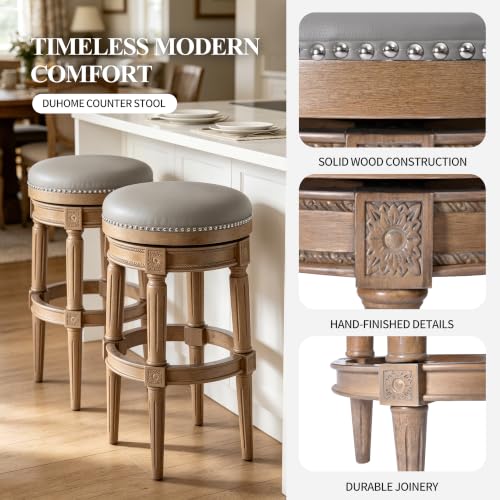 Image of DUHOME Swivel Bar Stools, Stools with Removable Replaceable Legs