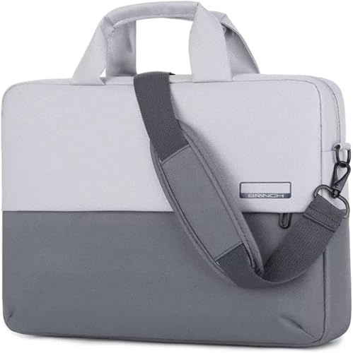 15.6 Inch Water-Resistant Laptop Shoulder Bag with Strap and Luggage Belt
