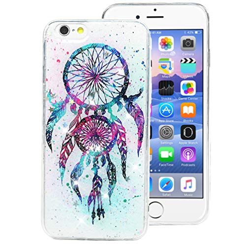 MOLLYCOOCLE iPhone 6s Case, iPhone 6 Case(Not Plus), Glitter Bling Shiny Wind Chimes Diamongd Full-Body Hard TPU Shell Rubber Bumper Protective Cover Case for iPhone 6/6s 4.7 inch