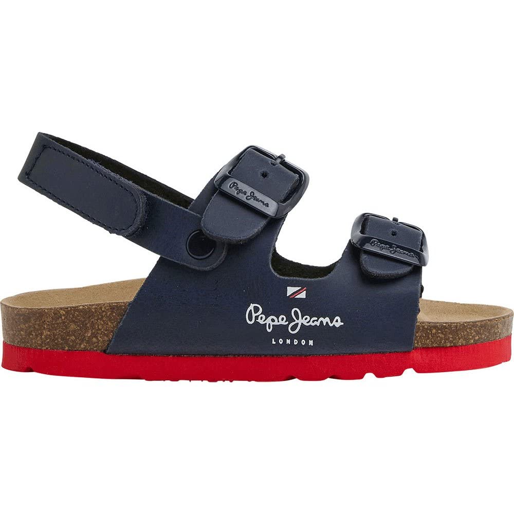 Pepe Jeans Boy's Bio Double Kansas Bk Sandal, Blue (Navy), 12