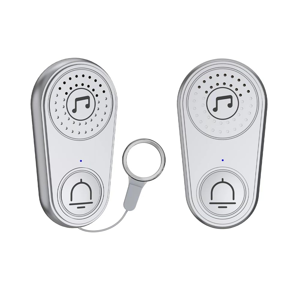UDSKNV[KSL Wireless Caller Wireless Intercom Call Button Doorbell for Disabled Older Child Call Gray