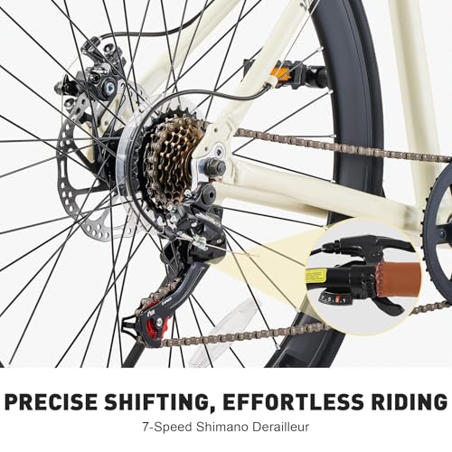 image for VIRIBUS Hybrid Bikes, 28 inch Road Bike for Men, Lightweight Aluminum 