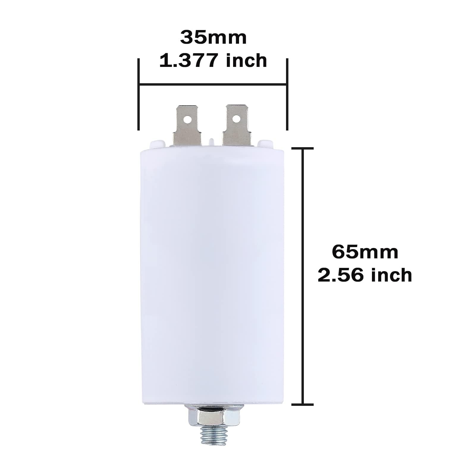 VEXUNGA CBB60 Condensatore Avviamento Motore 8uF 450V 35x65MM M8