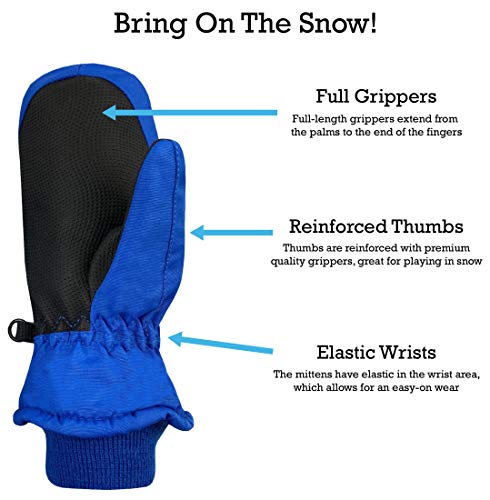 Image of N'Ice Caps Kids Waterproof Snow Mittens Cold Weather Thinsulate Insulated