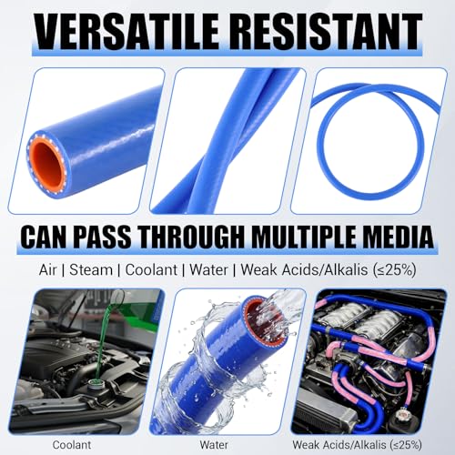 Outus 5/8" Id, 5ft Silicone Heater Hose,Coolant Radiator Hose, Blue, 1 by Outus - Used condition - Image 5