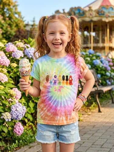 Image of Magical Girl Shirt Cute Snacks Graphic Tee Toddler Kids Girls Holiday Short Sleeve Outfits Tops 3-10 Years