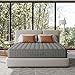 Vesgantti European Double Mattress 140x200cm, 10 Inch Hybrid Mattress with Breathable Memory Memory Foam and Individually Pocket Spring - Medium Firm, Grey