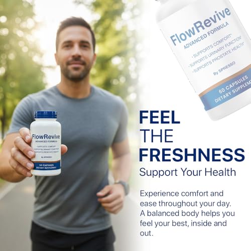 Image of (3 Pack) Flow Revive Prostate Capsules, Official FlowRevive Supplement Pills with Premium Ingredients, All Natural Advanced Formula for Maximum Strength & Overall Wellness (180 Capsules)
