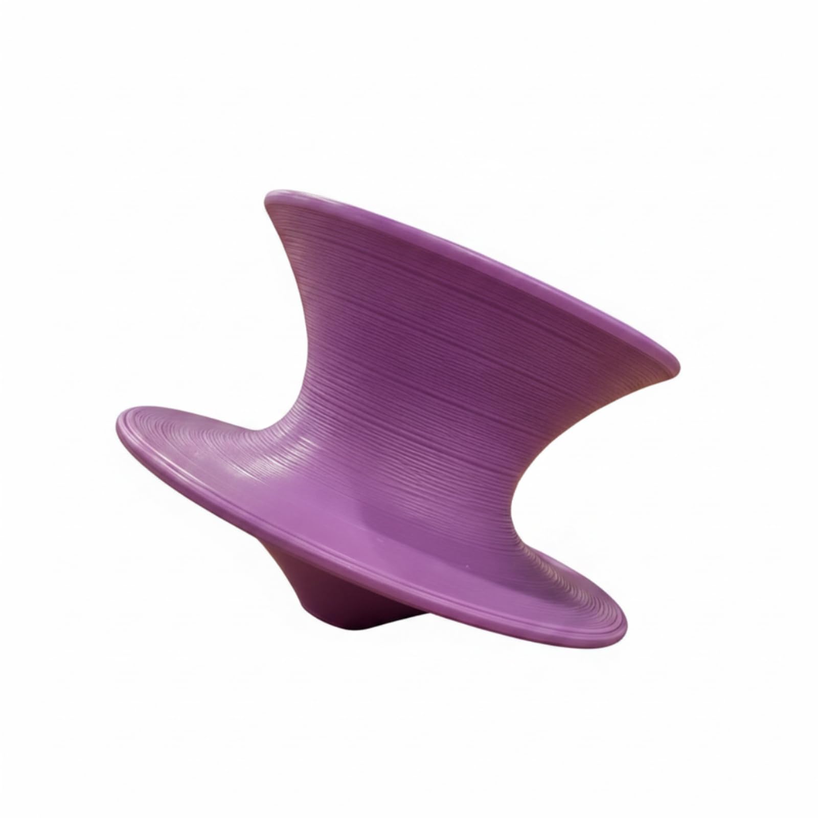 Silla Giratoria Balanceo Antivuelco Silla Equilibrio Resistente Asiento Plástico con Base Acampanada para Niños, 61 42cm, Morado