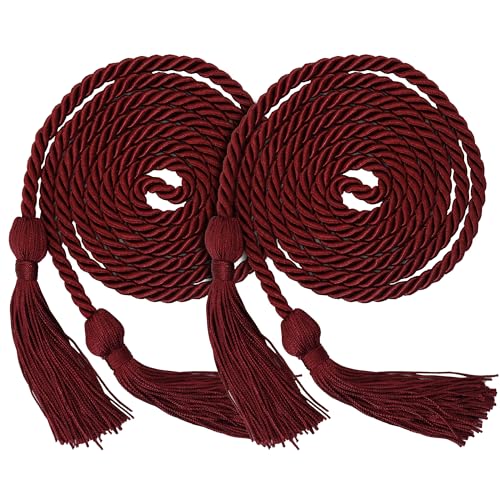 Image of GraduationMall Double Graduation Honor Cords Maroon 68 inch