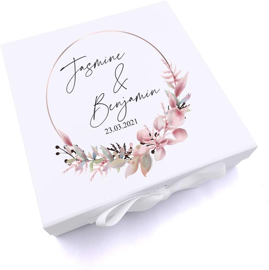 ukgiftstoreonline Personalised Keepsake Box Wedding Memory box Gift (Large)