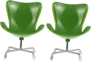 Gadpiparty 2 Pçs Cadeira Poltrona Bjd Bonecas Cadeira Lounge Bebê Conjunto De Mesa De Jantar Cadeiras Para Casa De Bonecas Cadeira Giratória Em Miniatura Poltrona Para Casa De Bonecas