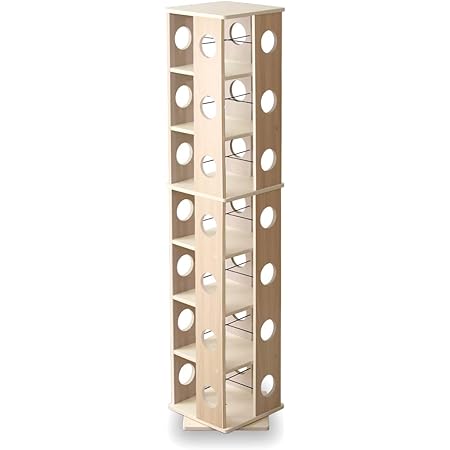 Amazon 回転式 本棚 回転コミックラック 7段タイプ 書棚 本収納 コミック収納 漫画収納 Roti7 オーク 本棚 オンライン通販