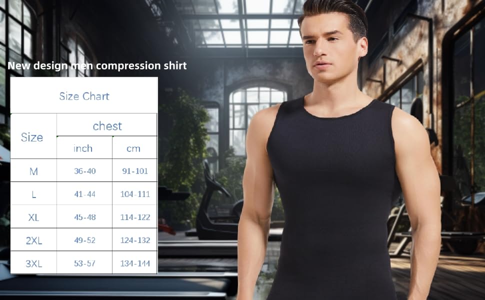 Men Gynecomastia Compression Shirt, Body Shaper Slimming Tank Top, Tummy Control Undershirt for Mens Shapewear3