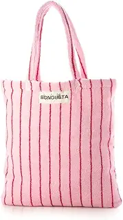 BONGUSTA ボングスタ トートバッグ NARAM TOTEBAG ナラム レディース タオル地 コットン 軽量 ストライプ BON01 夏 海 プール サスティナブル レジャー ショッピング ふわふわ