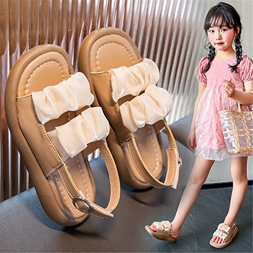 Children's Girls Sandals Summer Mesh Open Toe Princess Shoes With Dresses Daily Wear Girl Shoes Size 23