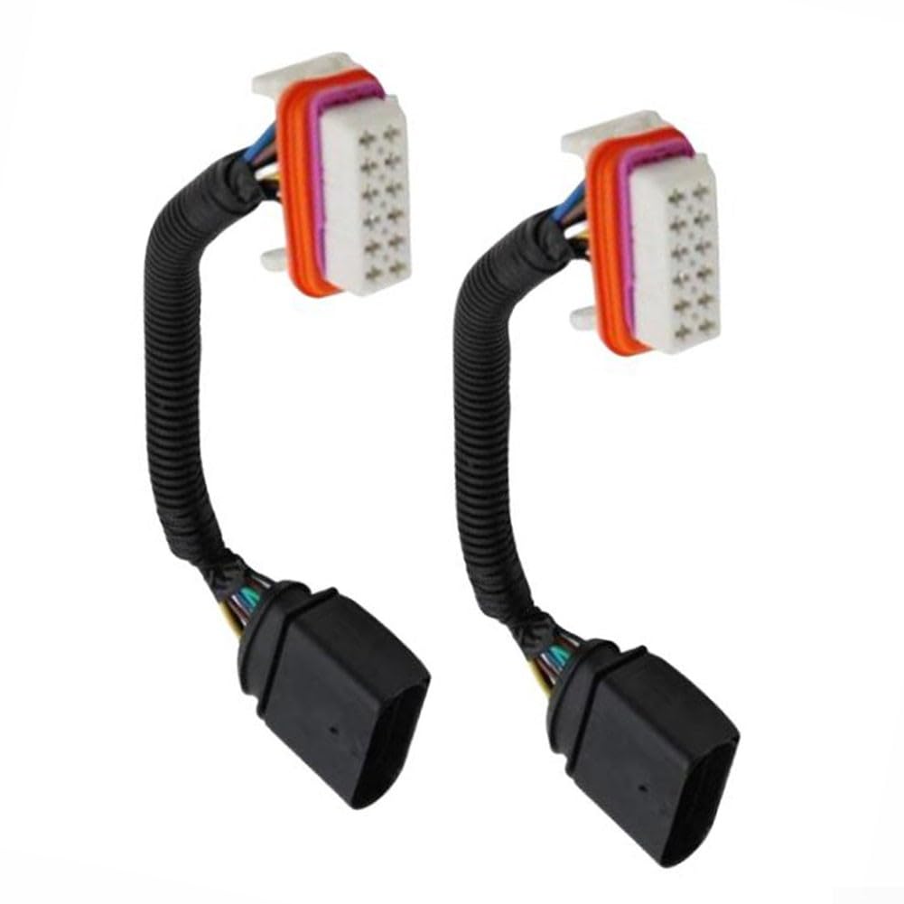 2 adattatori di cablaggio per fari 7L6971071A per Touareg 2004-2007 Materiale plastico Sostituzione diretta Lampada di illuminazione automatica ATV UTV Side-by-Side Parts Accesso