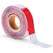 Greluma 5cm x 36m Cinta Reflectante de Seguridad, Pegatina Reflectante Rojo Blanco para Remolques Autos - Advertencia Reflectante Cintas Adhesivas de Alta Intensidad a Prueba de Agua