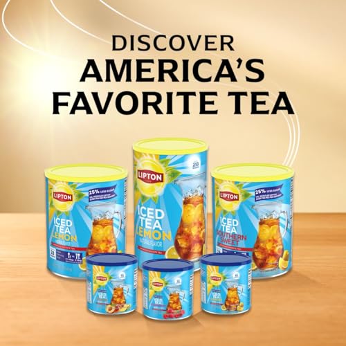 Image of Lipton Zero Sugar Peach Iced Tea Mix, Makes (10 Quarts - 6-Pack)