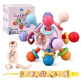 Teething Toys, Ball Shape Design Sensory Toys Teething Toys for Babies 0-6 Months 12 Silicone Ball F