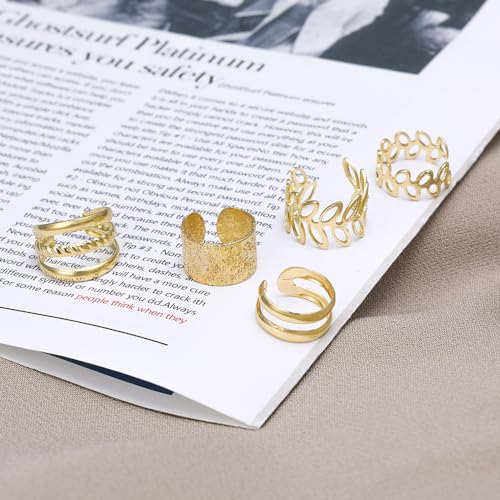 20 PCS Joyería para el cabello para trenzas con cristal de diamante de imitación para mujeres y hombres, accesorios para trenzas, clips para trenzas dreadlock, pendientes de clip sin perforar (dorado) miniatura 6