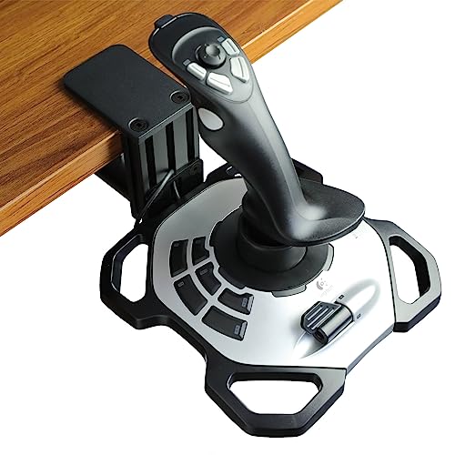 WELLMETE Clamp-on Desk Mount for Flight Sim Joystick-Compatible with Logitech G Extreme 3D PRO Joystick Adjustable Enduring Steel Mount Holder for Hotas Flight (Quick Release Type) by WELLMETE - Used condition - US$19.29