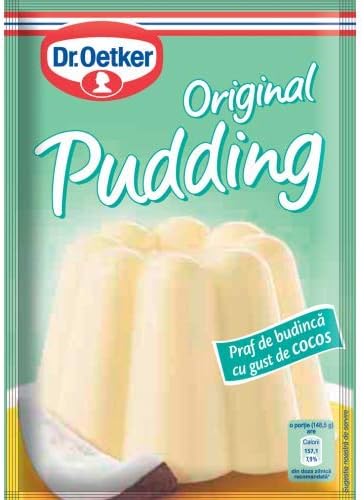 Dr. Oetker Original Instant Pudding Mix – Selección de Sabores – 3 sobres de 40 g cada uno (sabor a coco)
