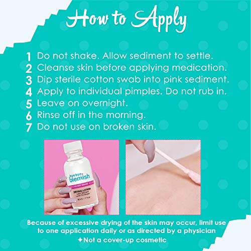 Bye Bye Blemish Acne Drying Lotion, Reduce Pimples Overnight 1Oz, 1-Pack #TOP5