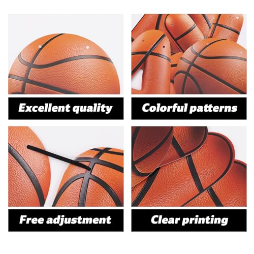 Image of Sport Birthday Banner, 3D Sport Theme Happy Birthday Banner (Basketball) | Decoration Funny Ball Themed Party Supplies Suitable for Kids Teenagers Adults