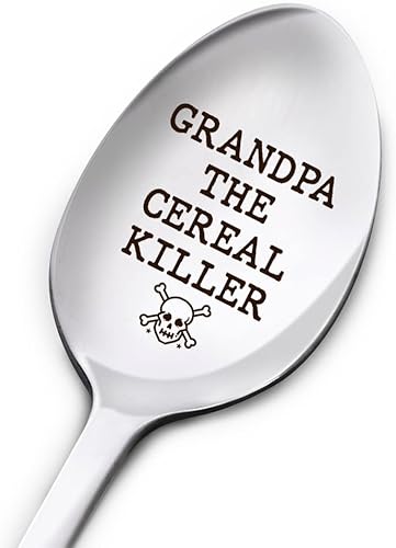 Divertida cuchara de regalo para el abuelo, el asesino de cereales, regalo de cumpleaños del día del padre, regalos de Navidad para el mejor abuelo
