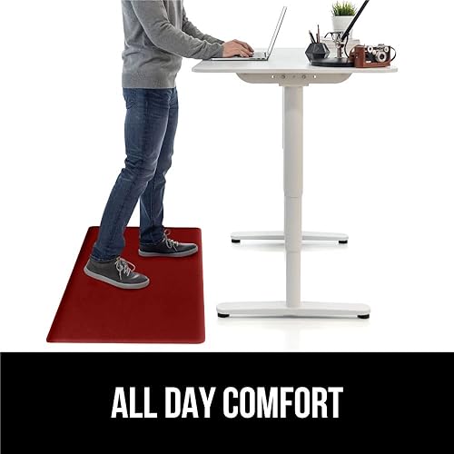 Miniatura 5 de Gorilla Grip Juego de 2 tapetes acolchados antifatiga, impermeables, resistentes a las manchas y a los arañazos, tapetes ergonómicos de pie para