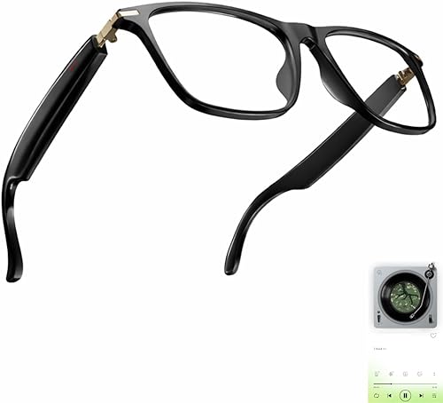 Miniatura 10 de Lentes inteligentes para mujer, lentes filtrantes de luz azul, Bluetooth 5.3, audio y micrófono, tacto inteligente, sonido claro de oído abierto,