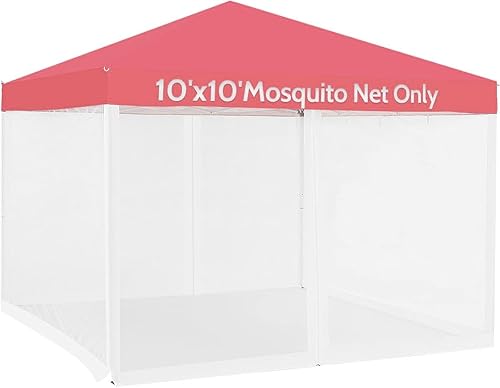 Mosquito Net for Outdoor Gazebo Canopy 4-Panel Canopy Screen Wall