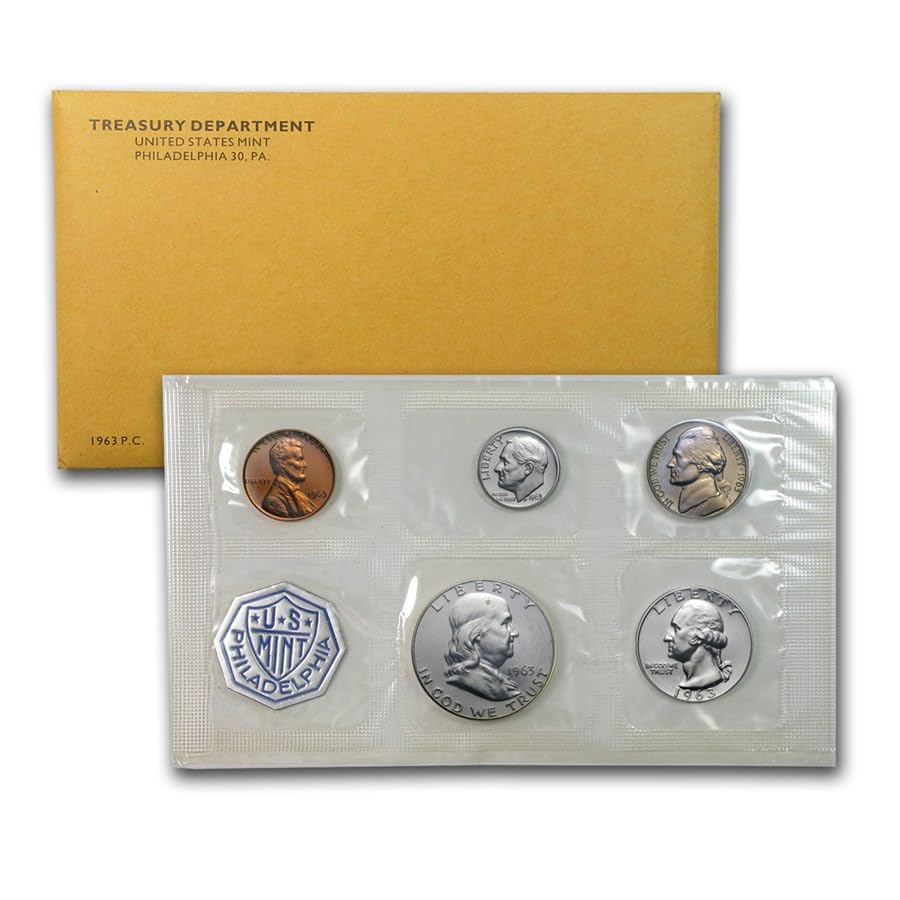 1963 Proof Set in US Mint Flat Pack Envelope
