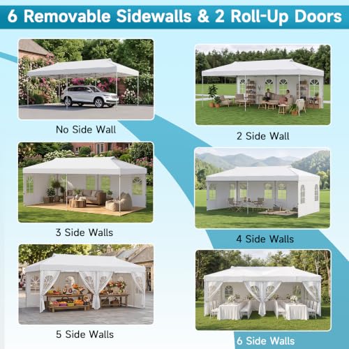 Image of Tangkula 10x20 Ft Pop Up Canopy with Center Lock