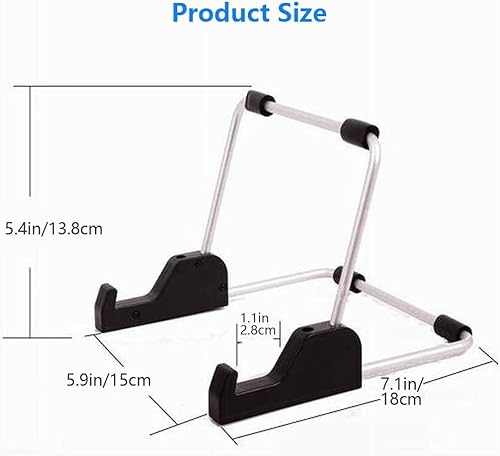 Miniatura 5 de Soporte ajustable para tablet, soporte antideslizante de aleación de aluminio para tabletas, iPad, Samsung y Kindle Fire, soporte para marco de fotos