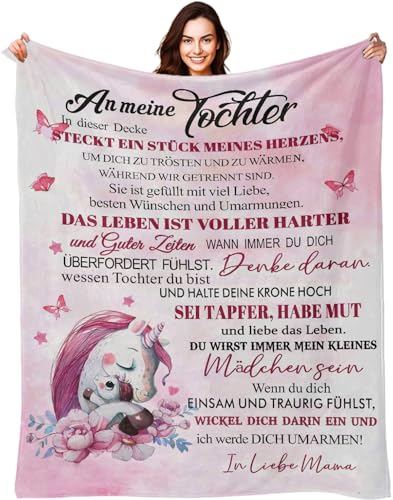 FDHVCB Flanell Decke Von Mama für Meine Tochter Personalisiert -...