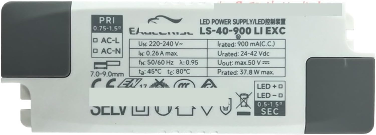LED lamp Driving Power Supply Constant Current Isolation Switch Transformer 40W 950ma Ballast Voltage: 111V~240V(40W 800ma EXC)