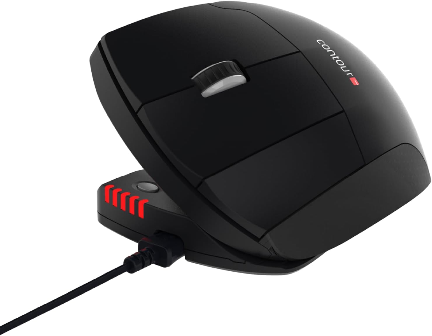 Contour Design Unimouse Left-Hand Wired Ergonomic Mouse, Fully Adjustable 2.4GHz for Laptop & Desktop, Mac & PC Compatible