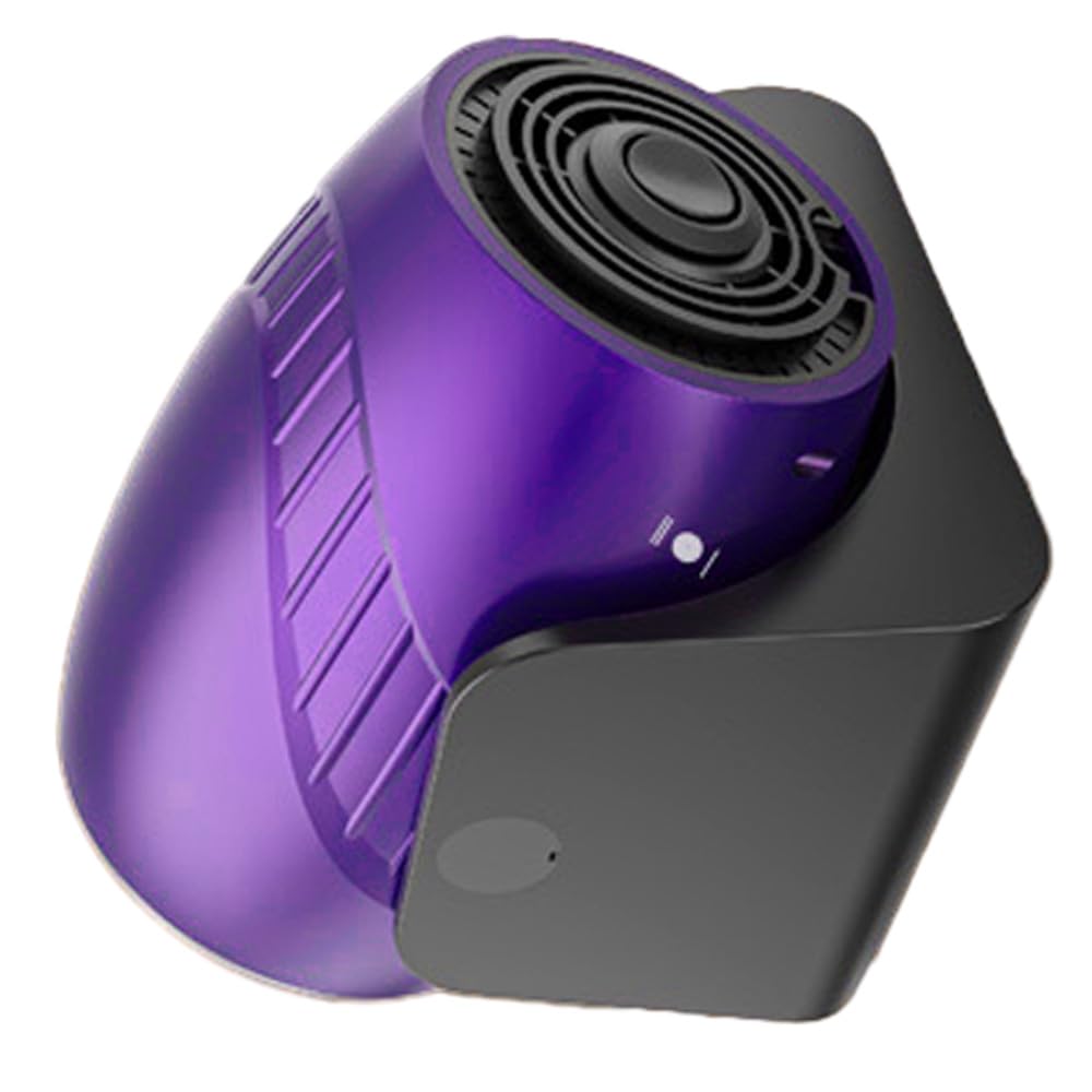 12V Autoheizlüfter Aus Feuerfestem ABS PC Frontscheibenentfeuchter ,Violett | Einstellbarer Luftstrom Heizen Kühlen, geräuschloser Lüfter, 12V Anschluss kompatibel mit alle gängigen Fahrzeuge