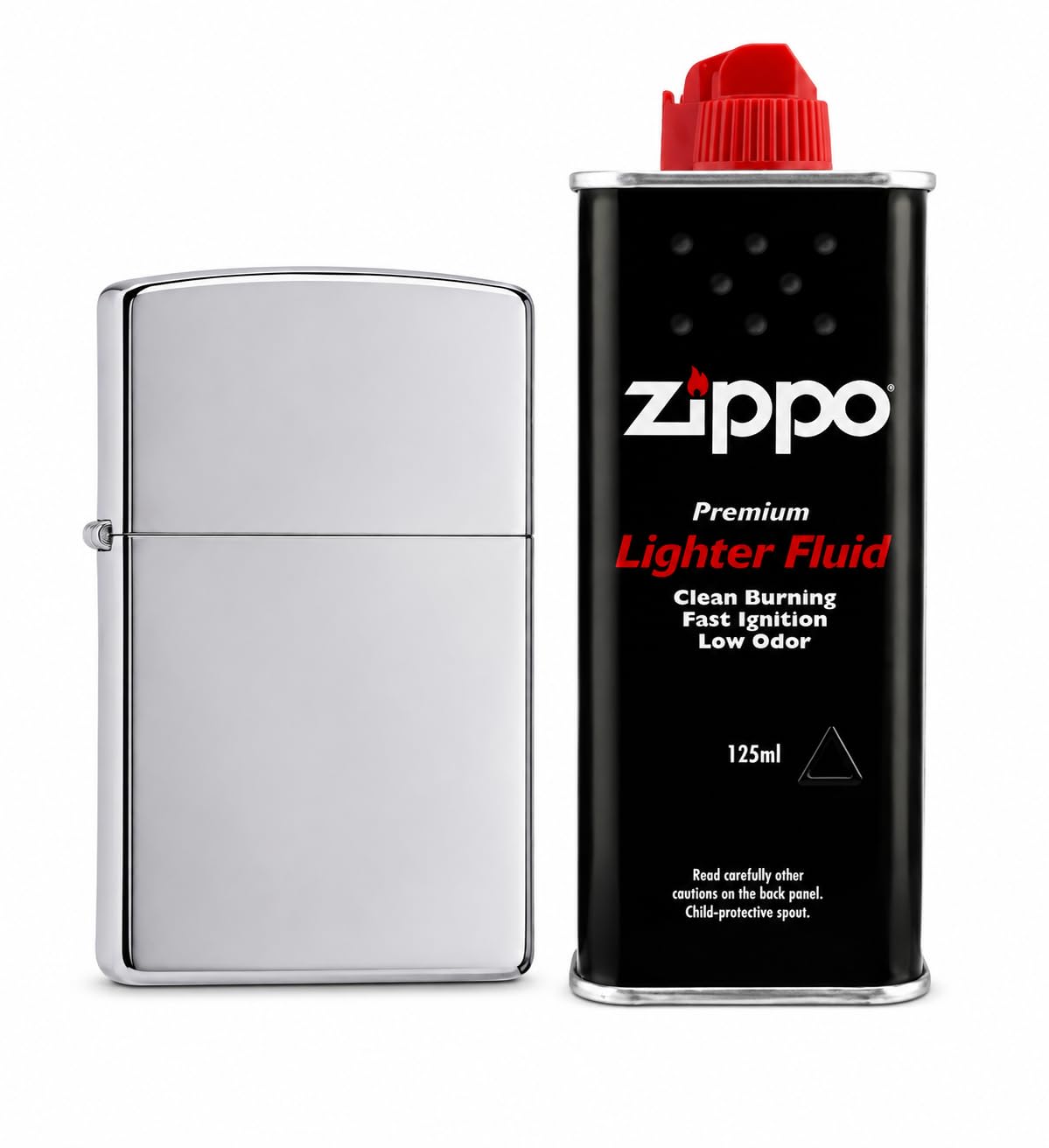 Zippo Classic High Polish Chrome Windproof Pocket Lighter (BIS Certified) with Zippo Premium Lighter Fluid 125ml-image-33