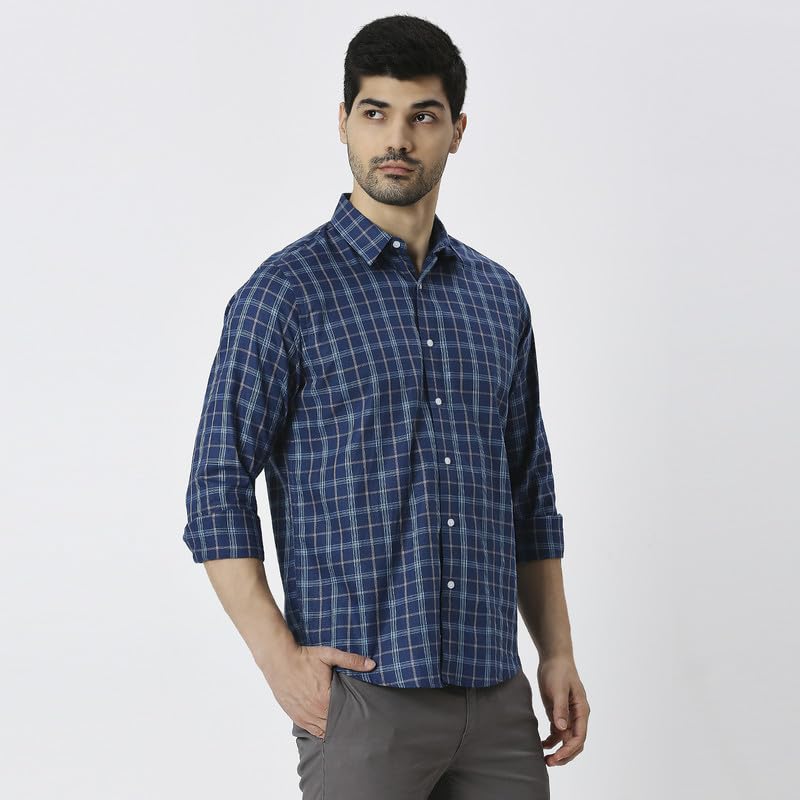 Image of Mens Striped Slim Fit Cotton Casual Shirt | Full Sleeves Mens Shirts | Stylish Shirt for Men