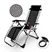 lqgpsx Patio składane krzesło do leżenia grawitacyjnego dla ciężkich osób, zewnętrzne regulowane strony basenu przy użyciu trawnika leżaka z poduszką, wsparcie 150 kg (kolor: Klamra z tworzywa sztucznego)