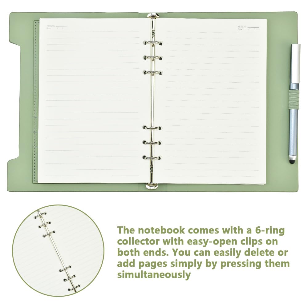 Taccuino Pelle Ricaricabile A5 Con Penna - 200 Pagine Vuote Per Appunti E Viaggi - Foto 11