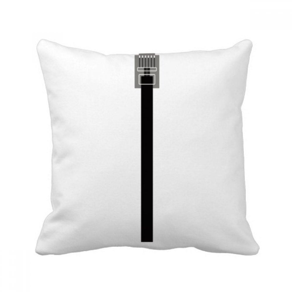 Coussin internet par câble noir pour soulager le dos sur le canapé avec style carré