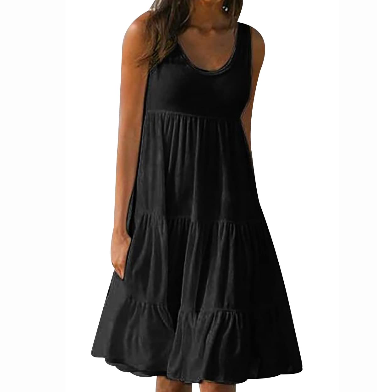 Peuignao Vestidos Verano Cortos Mujer Casual Vestido Playa Boho Corto Verano Bohemio Mujer Vestidos Playeros Casuales Bohemios Mujer Beach Dress Tallas Grandes Vestido Playero Informal Señora Verano Fiesta